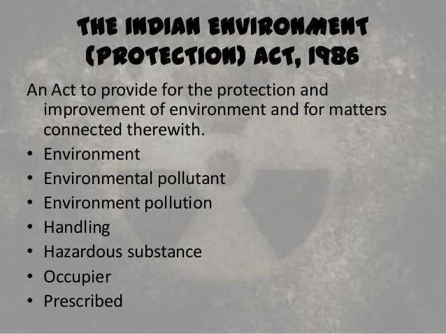 Environment Protection Act 1986 Pdf